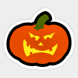 Halloween Funny Sad Pumpkin Face Sticker